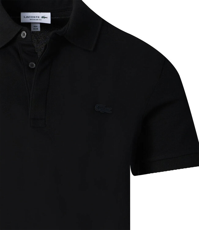 Lacoste PH5522 031 regular fit model Paris zwart polo zwart krokodil