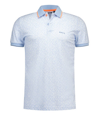 New Zealand Auckland Sunny Blue polo short sleeve lichtblauw speciale print