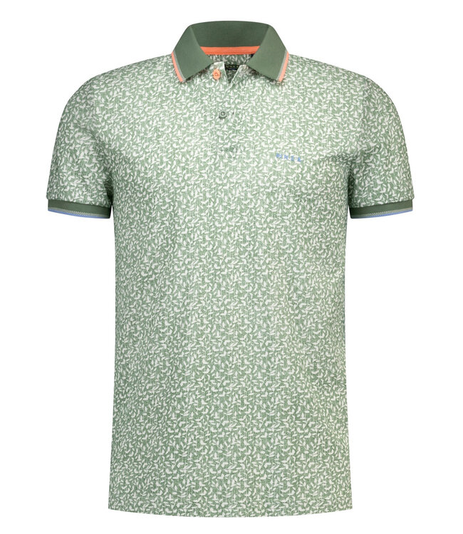 New Zealand Auckland 26DN104 1766 Vintage Army polo short sleeve olijfgroen speciale print