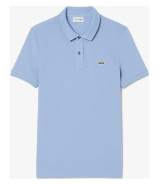 Lacoste slim fit lichtblauw polo groene krokodil