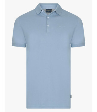 Cavallaro heren polo lichtblauw light blue katoen stretch Bavegio