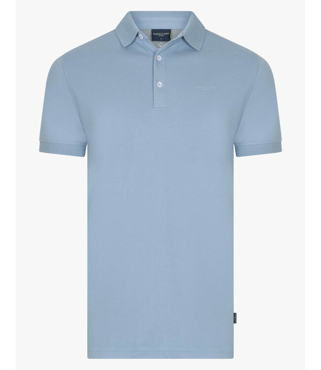 Cavallaro 116261003 heren polo bavegio lichtblauw light blue katoen stretch