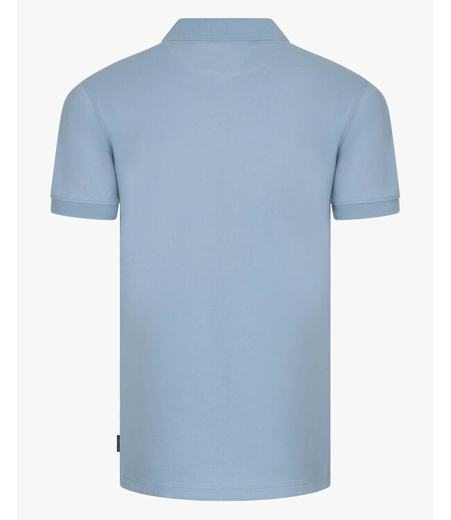 Cavallaro 116261003 heren polo bavegio lichtblauw light blue katoen stretch