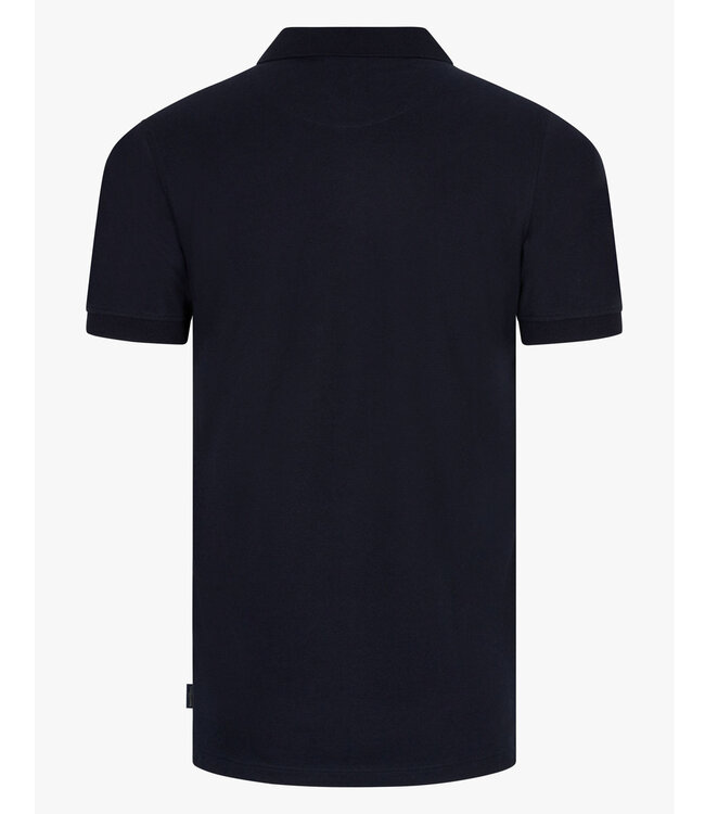 Cavallaro 116261003 heren polo donkerblauw dark blue katoen stretch Bavegio