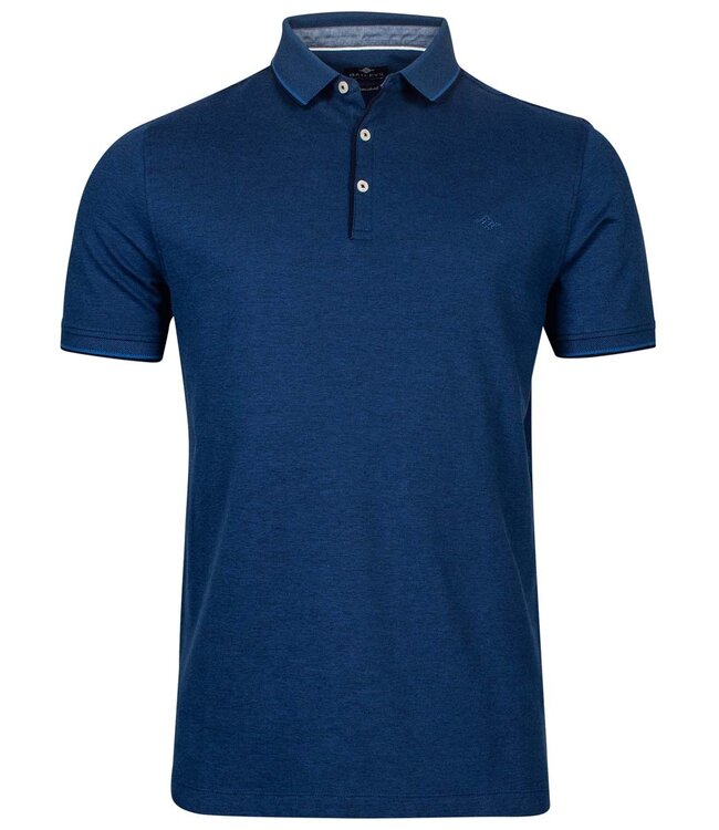 315287-60 heren polo donkerblauw katoen stretch