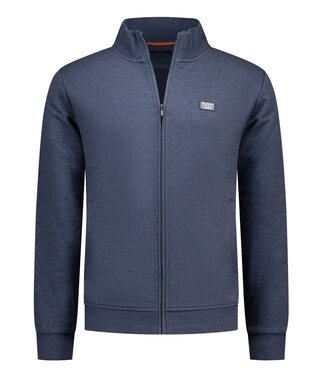 New Zealand Auckland sweat vest oxford navy melange met rits en zakken