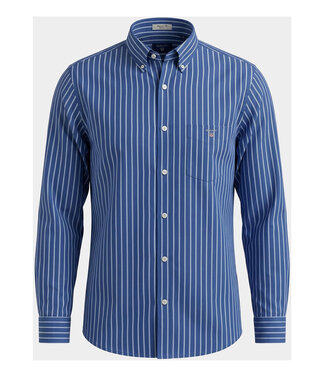 Gant heren overhemd blauw-wit streepje