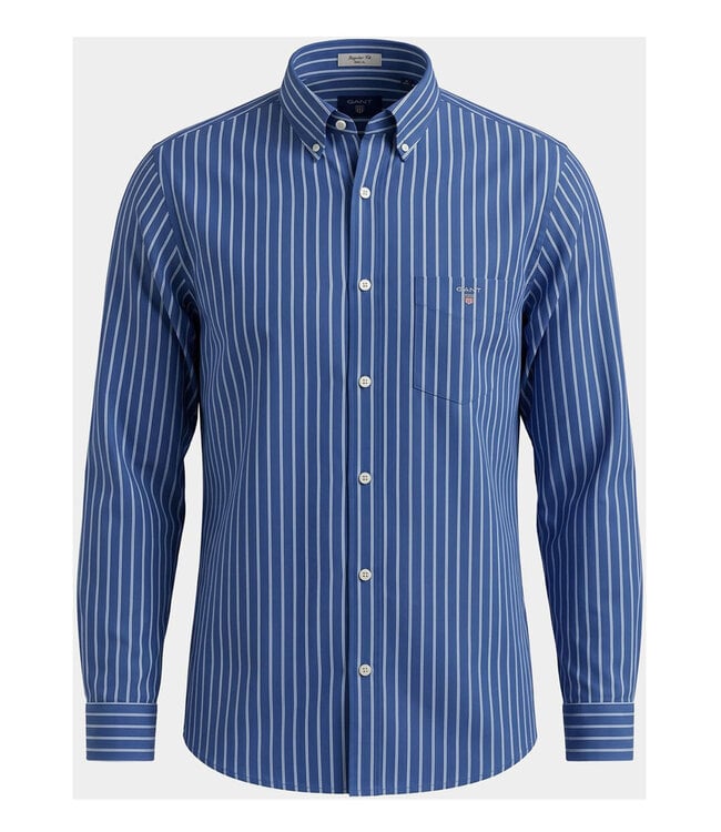 Gant 3262031-436 heren overhemd blauw-wit streepje