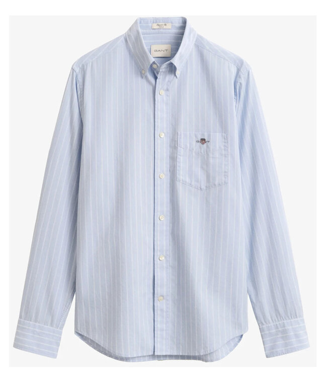 Gant 3262031-455 heren overhemd lichtblauw-wit streepje