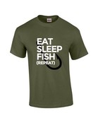 House of Carp Eat, Sleep, Fish, Repeat T-Shirt