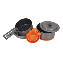 Luxurious 9-piece outdoor cookware set with non-stick coating