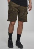 Shorts cargo de felpa de camuflaje