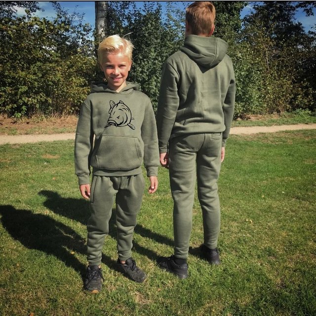 House of Carp Carp Children's clothing | Kids Angry Carp Green jogging suit