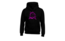 Kledingmaat : S, Kleur Hoodie : Zwart, Kleur Opdruk: Roze