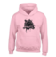 Kledingmaat : S, Kleur Hoodie : Roze, Kleur Opdruk: Zwart