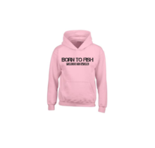 Sweat à capuche Born To Fish de House of Carp - Noir