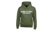 Sweat à capuche Born To Fish de House of Carp - Noir