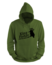 Kledingmaat: S, Kleur Hoodie: Groen, Kleur Opdruk: Zwart