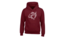 Kledingmaat : S, Kleur Hoodie : Bordeaux Rood, Kleur Opdruk: Wit