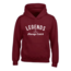 Kledingmaat: S, Kleur Hoodie: Bordeaux Rood, Kleur Opdruk: Wit