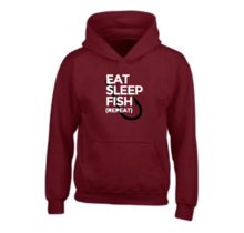 House of Carp Eat, Sleep, Fish, Repeat - Felpa con cappuccio