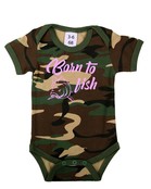 Carp clothing for kids and babies Born to fish - Baby Romper