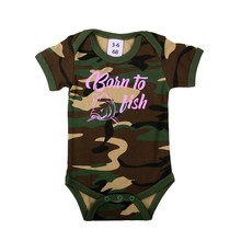 Carp clothing for kids and babies Born to fish - Baby Romper