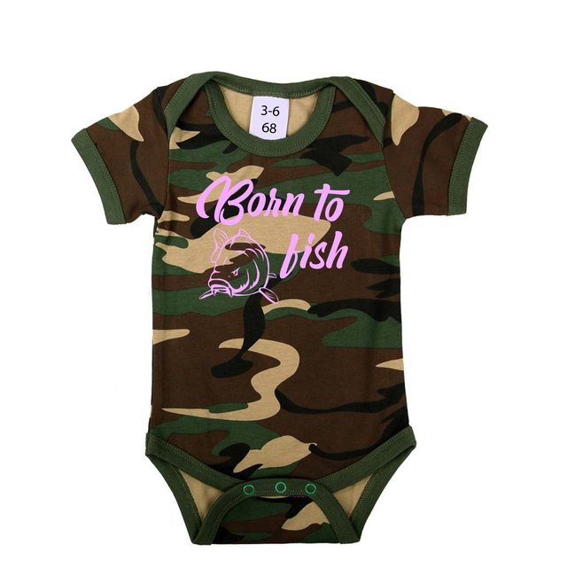 Carp clothing for kids and babies Born to fish - Baby Romper