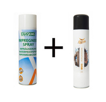 Schützen Sie Kleidung und Schuhe oder Zelttücher vor Wasser und Schmutz