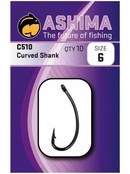Ashima Tackle | Angelhaken | C510 Karpfenhaken mit gebogenem Schaft