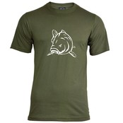 Angry Carp T-Shirt Grøn - Hvid