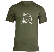 Camiseta Angry Carp Verde - Blanco