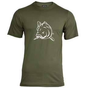Angry Carp T-Shirt Groen - Wit