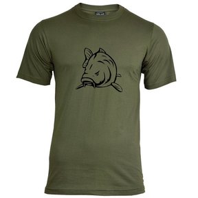 T-Shirt Angry Carp Vert - Noir
