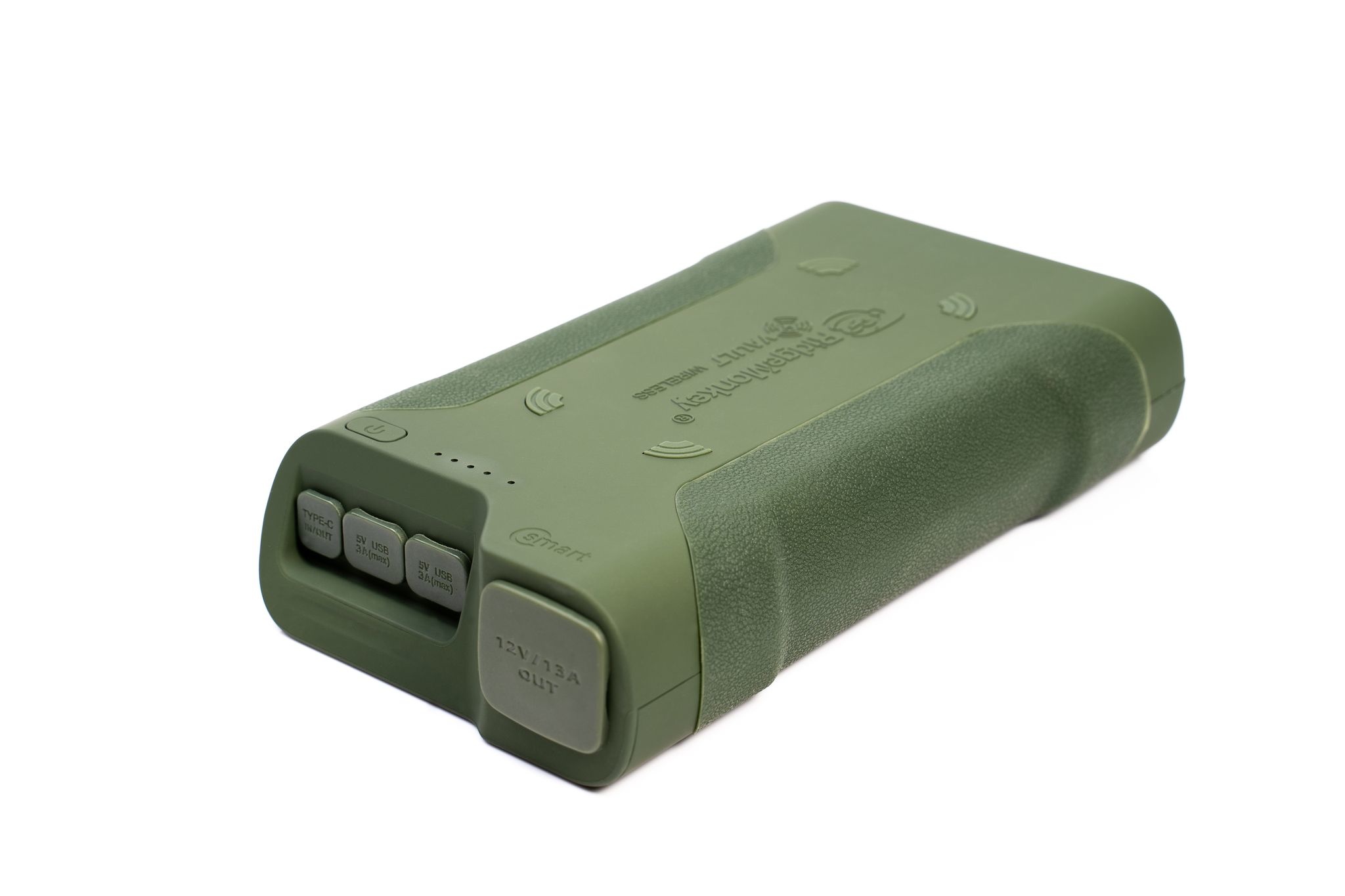 RidgeMonkey Vault C-Smart Wireless Power Bank 42150mAh – Batteria Esterna Ad Alta Capacità, Gunmetal Green