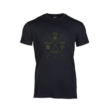 T-Shirt Noir Seek, Feed, Catch and Release Army Green