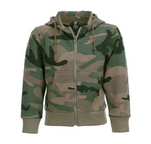 Kids Hooded Vest with zipper Woodland