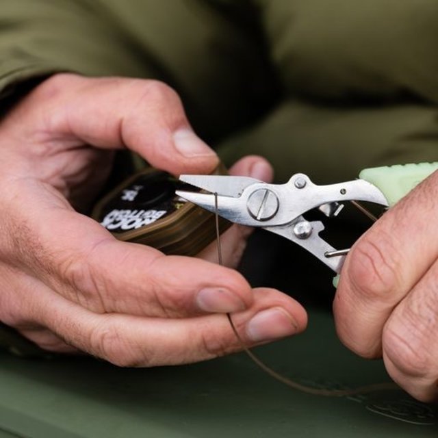 Ridgemonkey Connexion Rock Bottom Tungsteno Semi Rígido Recubierto Hooklink Camo Verde 25lb