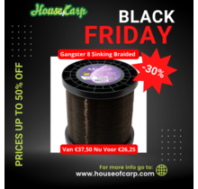 Ashima Gangster 8 che affonda intrecciato | Lenza intrecciata affondante per carpe - 25 libbre