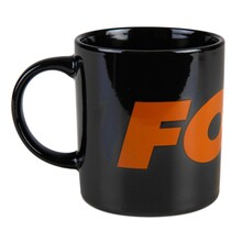 Keramiktasse mit Fuchs in Schwarz und Orange