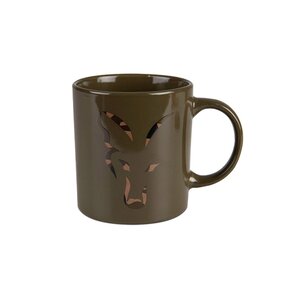 Tasse en céramique motif tête de renard vert et camouflage