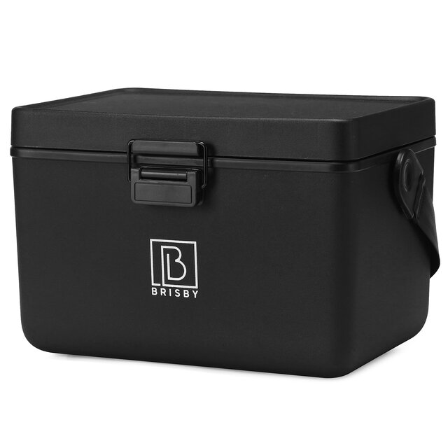 Nevera portátil Brisby de 12 litros con correa de transporte, color negro