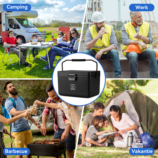 Nevera portátil Brisby de 12 litros, color negro