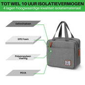 Brisby Koeltas 4 Liter Donkergrijs