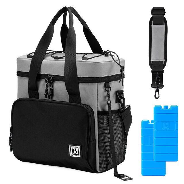 Brisby Koeltas 15 Liter Zwart Grijs