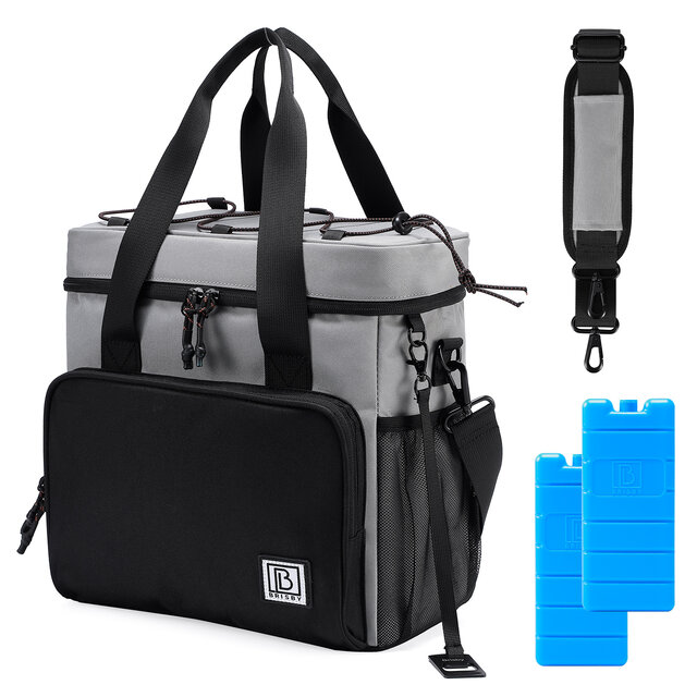 Brisby Cooler Bag 15 Liter Black Gray with Orange