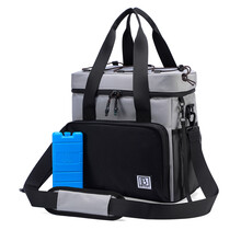 Brisby Kühltasche 15 Liter Schwarz Grau mit Orange