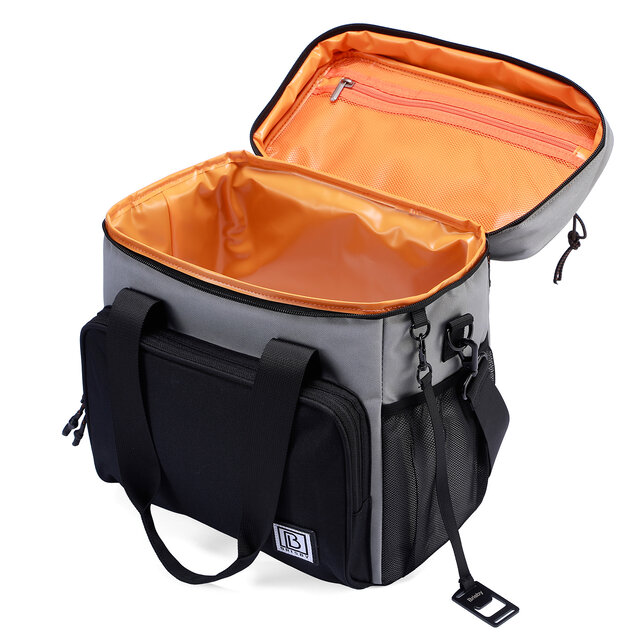 Brisby Cooler Bag 15 Liter Black Gray with Orange