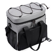 Bolsa térmica Brisby de 15 litros, color negro y gris con naranja