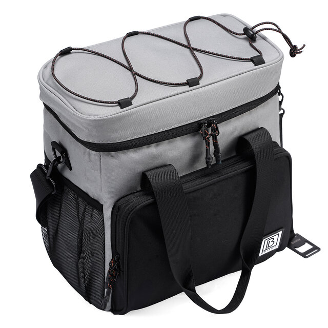 Brisby Kühltasche 15 Liter Schwarz Grau mit Orange